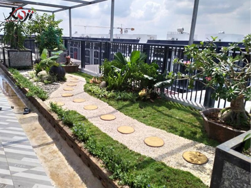 Mẫu sân vườn sân thượng phong cách Nhật